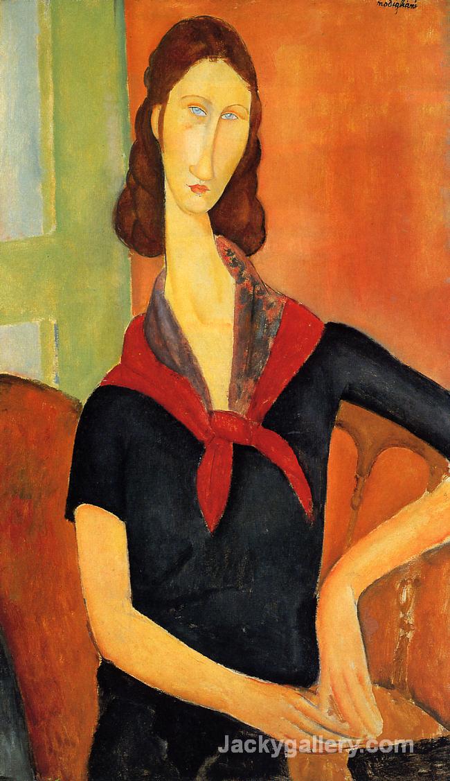 Jeanne Hebuterne in a Scarf by Amedeo Modigliani paintings reproduction
